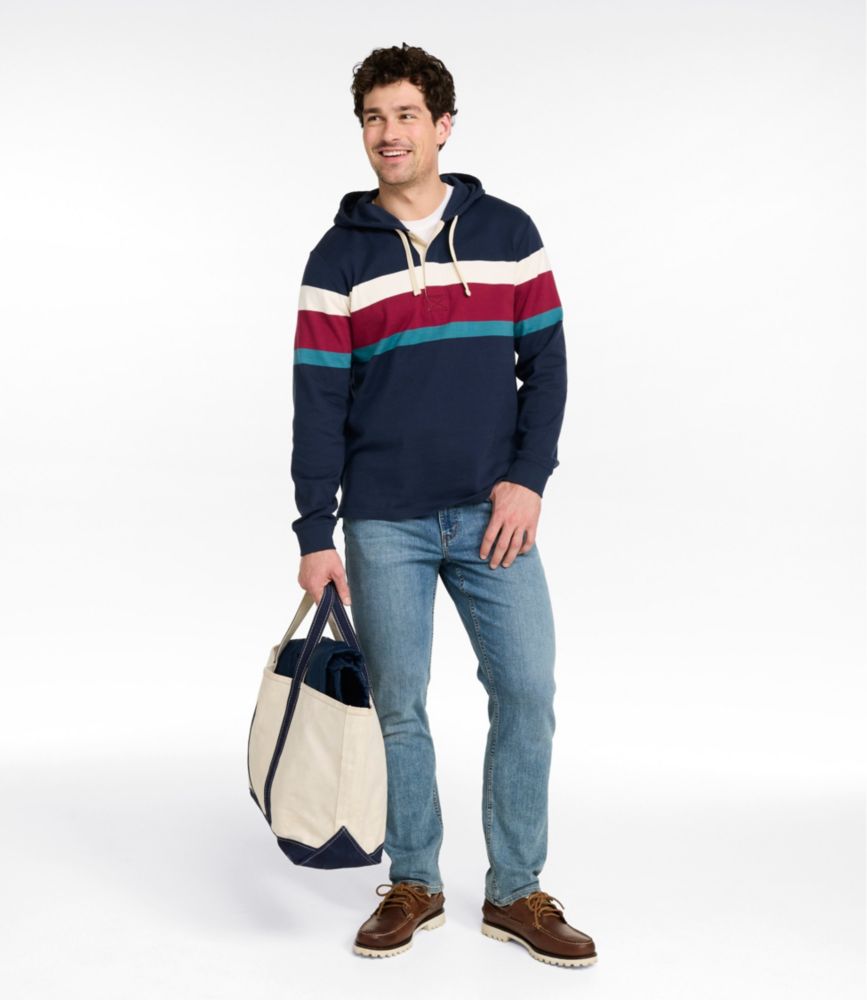 Men's Bean's Vintage Soft Rugby Hoodie, Bordeaux, small image number 12