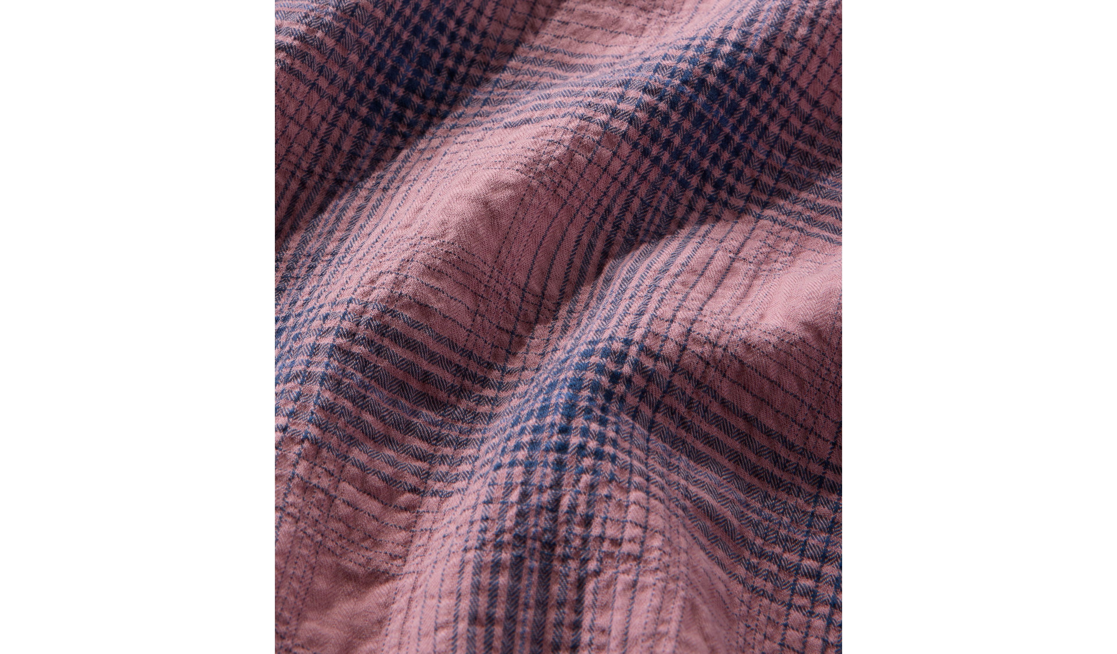 Men's Sunwashed Textured Shirt, Slightly Fitted, Plaid