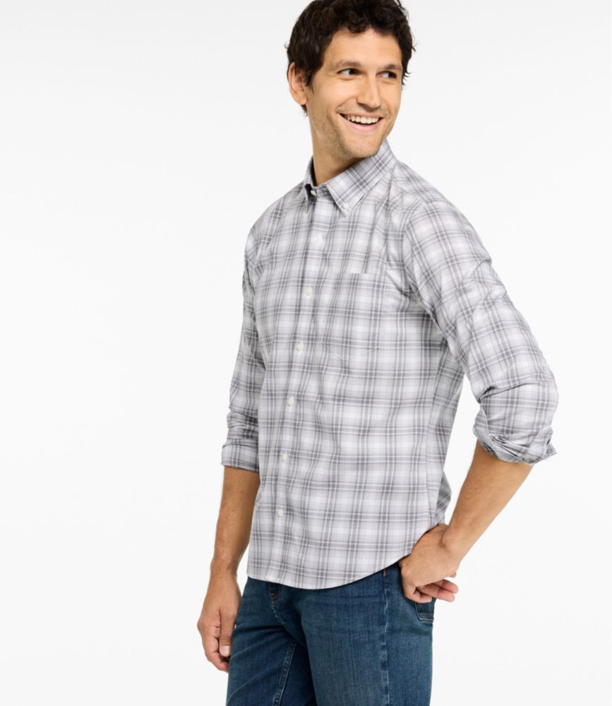 Men's Wrinkle-Free Kennebunk Sport Shirt, Long-Sleeve, Slim Fit, Check, New