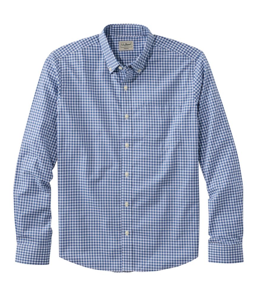 Men's Wrinkle-Free Kennebunk Sport Shirt, Long-Sleeve, Slim Fit, Check, New