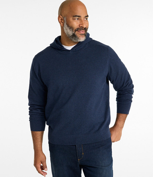 Men's All Seasons Cotton Blend Sweater Hoodie, Grey Heather, large image number 3
