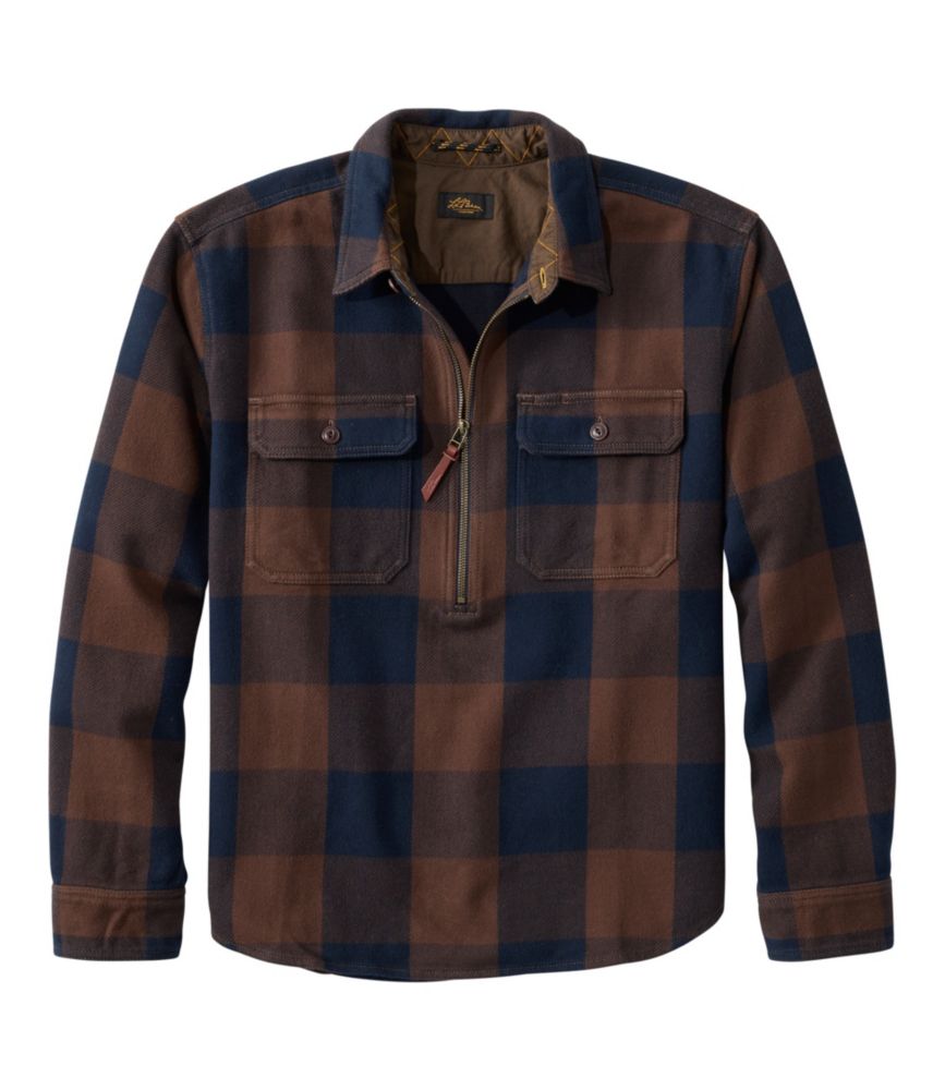 Men's Signature Fisherman Twill Shirt, Deep Sable, small image number 1