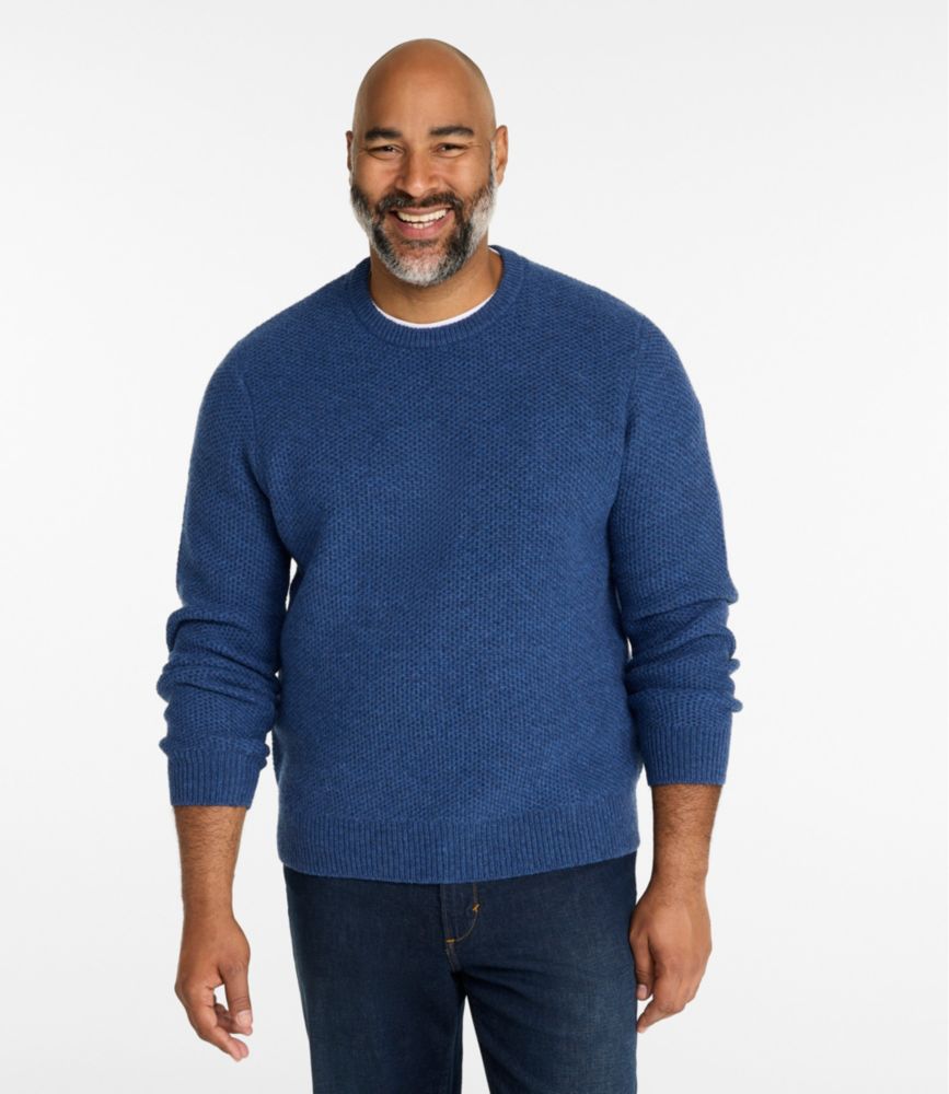 Men's Heritage Honeycomb Sweater, Crewneck, Dark Bronze Heather, small image number 4