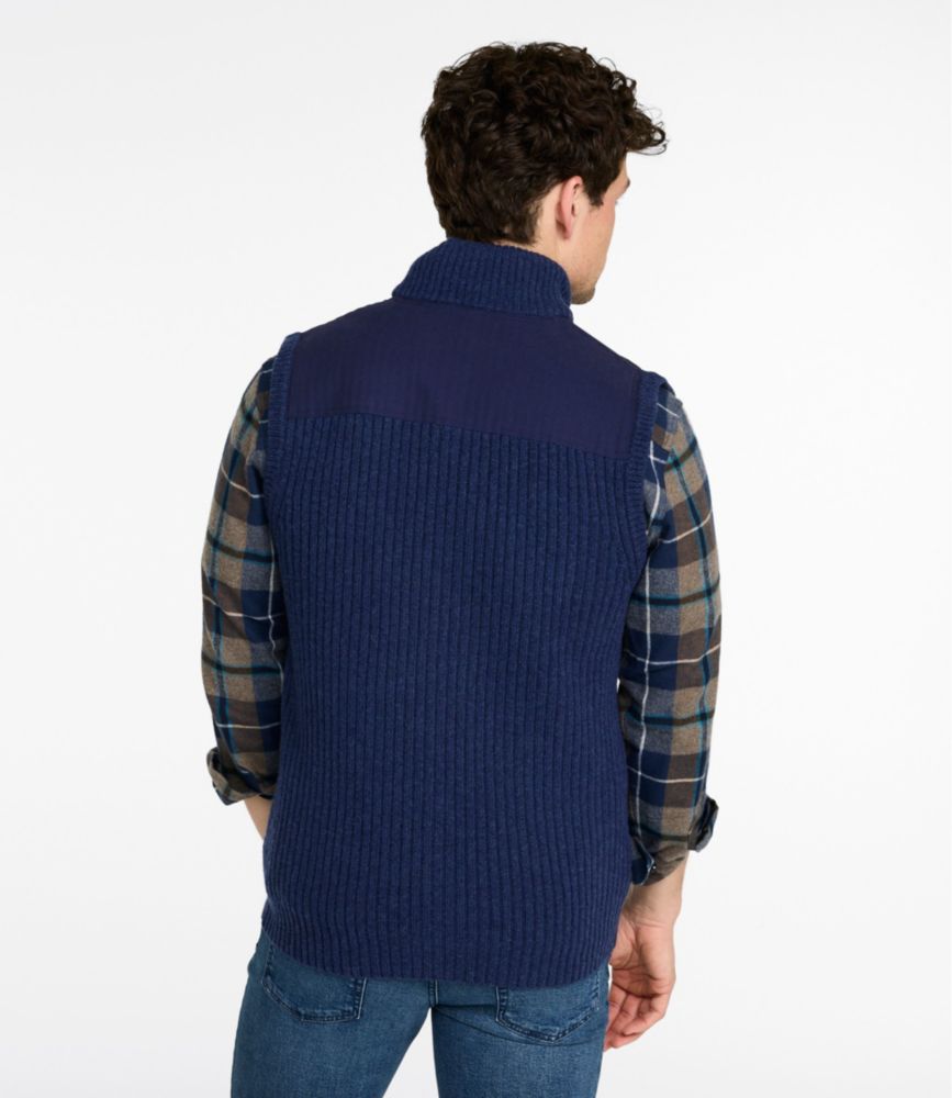 Men's Commando Vest Sweater, Bright Navy Heather, small image number 3