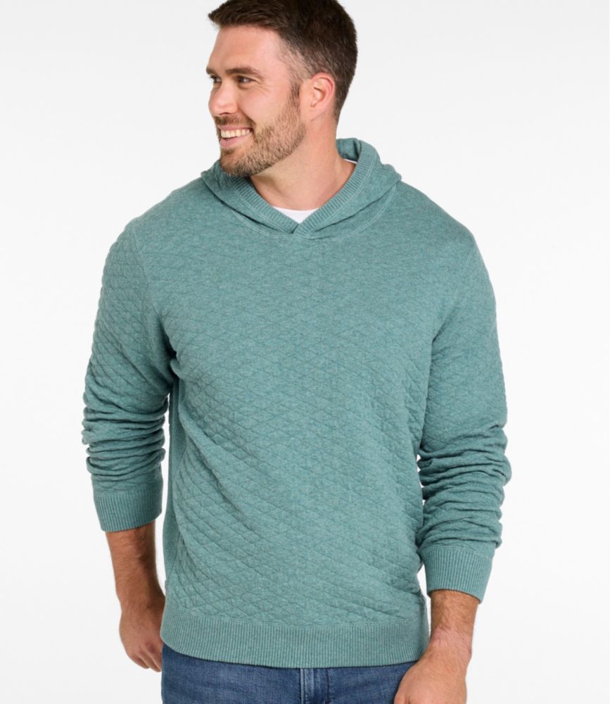 Men's Quilted Hoodie Sweater, Blue Water, small image number 4