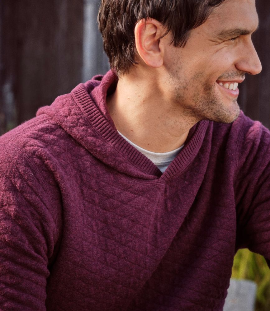 Men's Quilted Hoodie Sweater, Blue Water, small image number 8