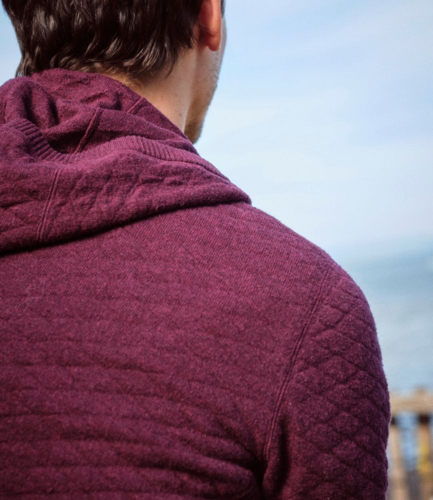 Men's Quilted Hoodie Sweater, Blue Water, small image number 9