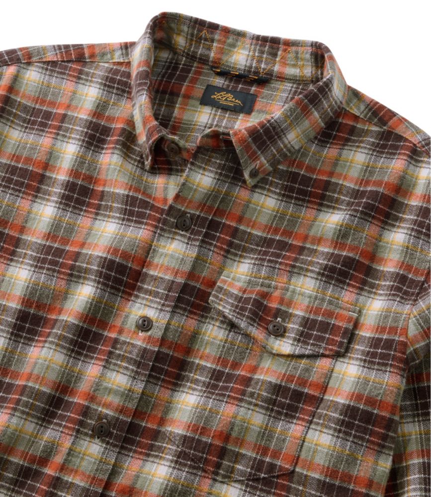 Men's Signature Brushed Herringbone Shirt, Camping Scenic, small image number 4