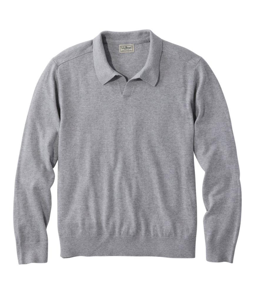 Men's All Seasons Cotton Blend Sweater, Long-Sleeve Polo