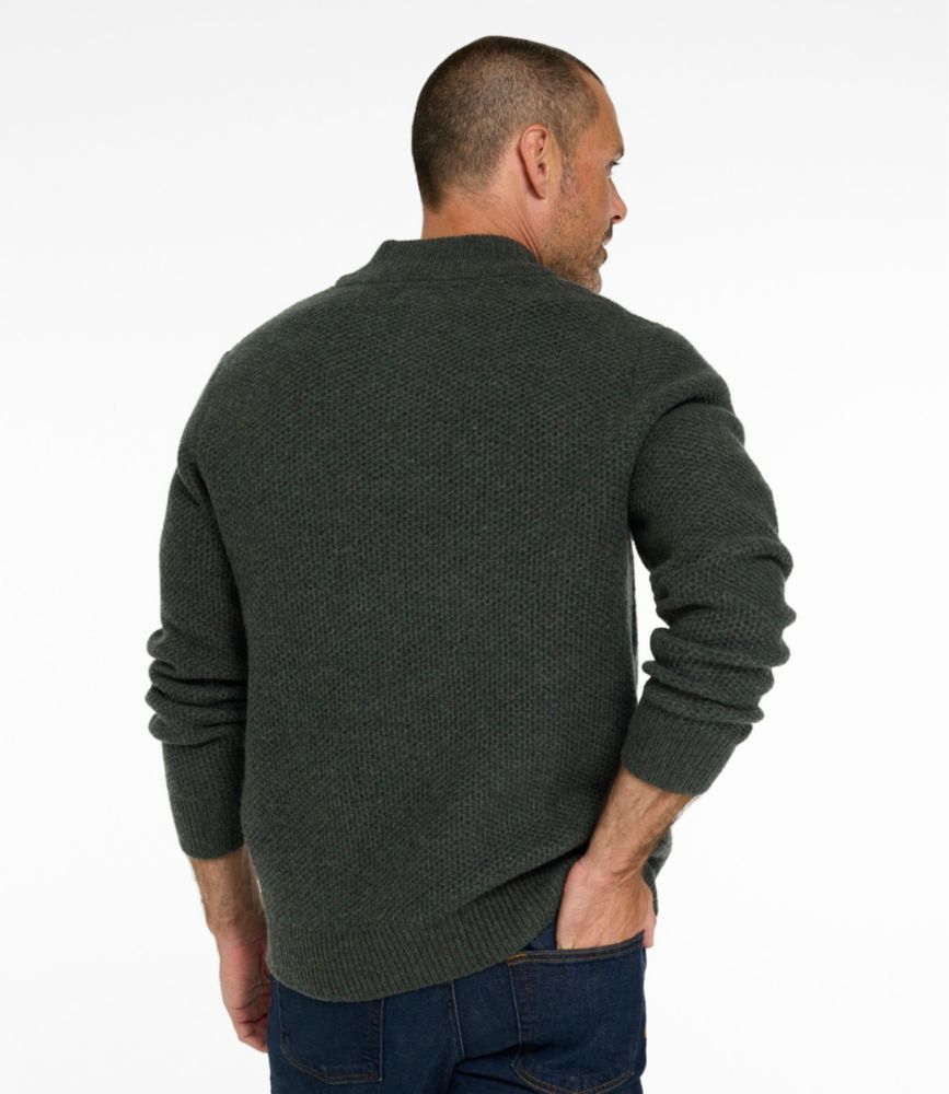 Men's Heritage Honeycomb Sweater, Quarter-Zip, Deep Blue Heather, small image number 3