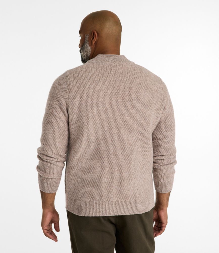 Men's Heritage Honeycomb Sweater, Quarter-Zip, Deep Blue Heather, small image number 5