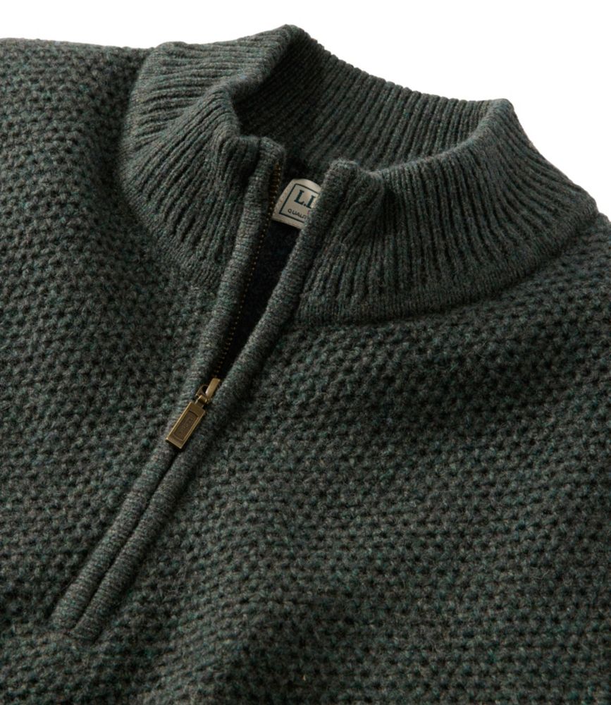 Men's Heritage Honeycomb Sweater, Quarter-Zip, Deep Blue Heather, small image number 6