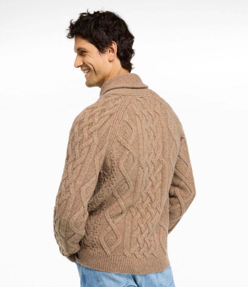 Men's Signature Ragg Wool Fisherman Sweater, Shawl Collar