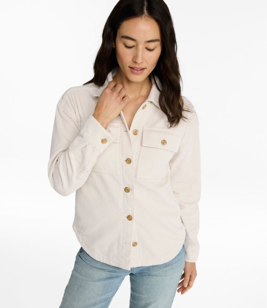 Women's Comfort Corduroy Big Shirt, Dark Cinder, small image number 4