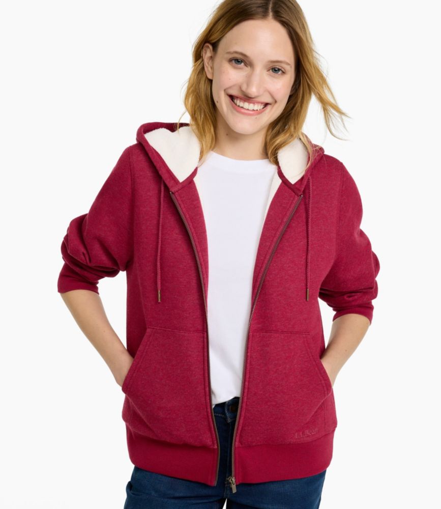 Women's Essentials Sweatshirt, Lined Full-Zip Hoodie