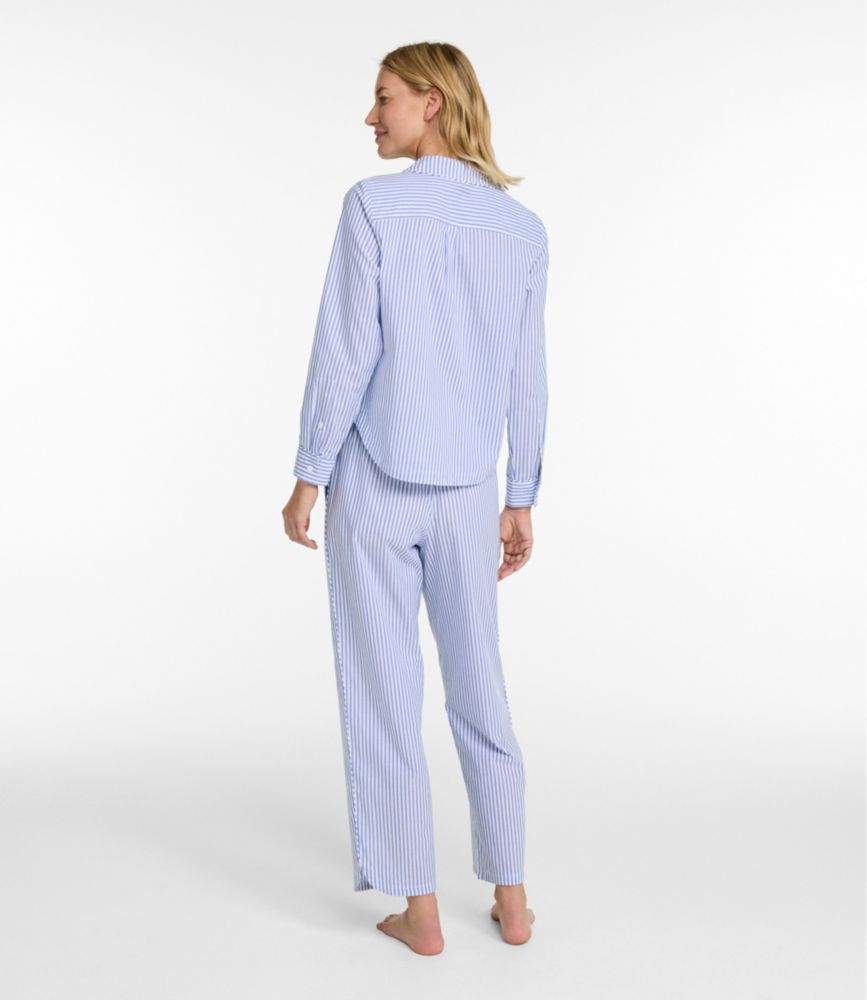 Women's Bean's Poplin Pajama Set, Faded Sage Batik Floral Print, small image number 3