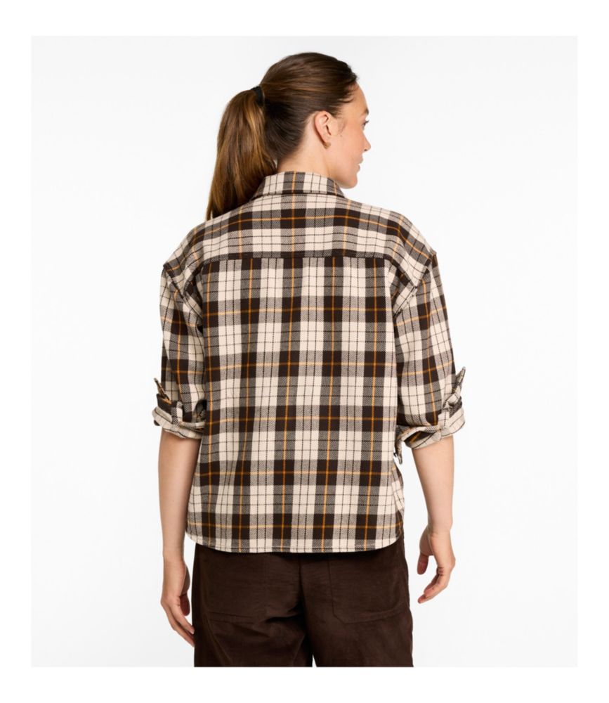 Women's Signature Fisherman Twill Shirt, Classic Navy Plaid, small image number 3