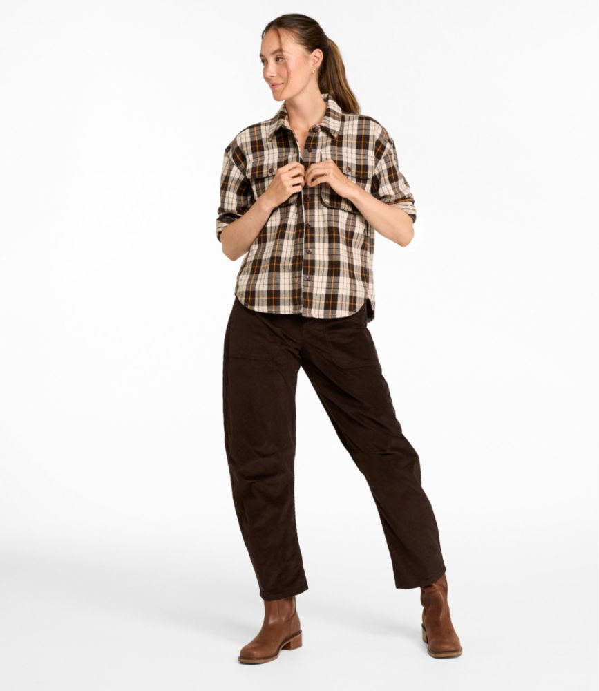 Women's Signature Fisherman Twill Shirt, Classic Navy Plaid, small image number 8