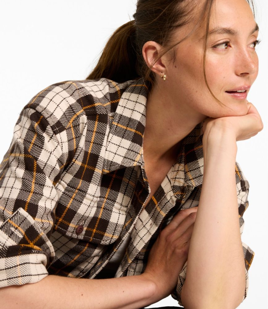 Women's Signature Fisherman Twill Shirt, Classic Navy Plaid, small image number 10