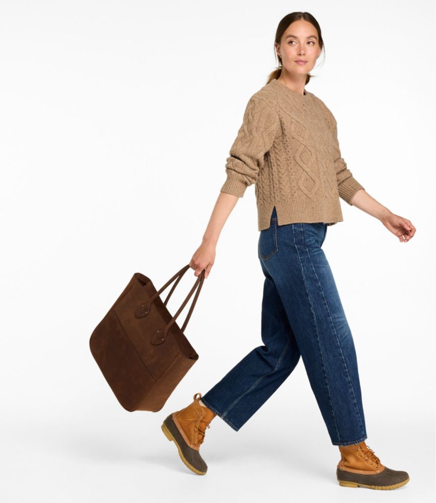 Signature Double L&reg; Leather Bag, Chocolate Pebbled Leather, small image number 6