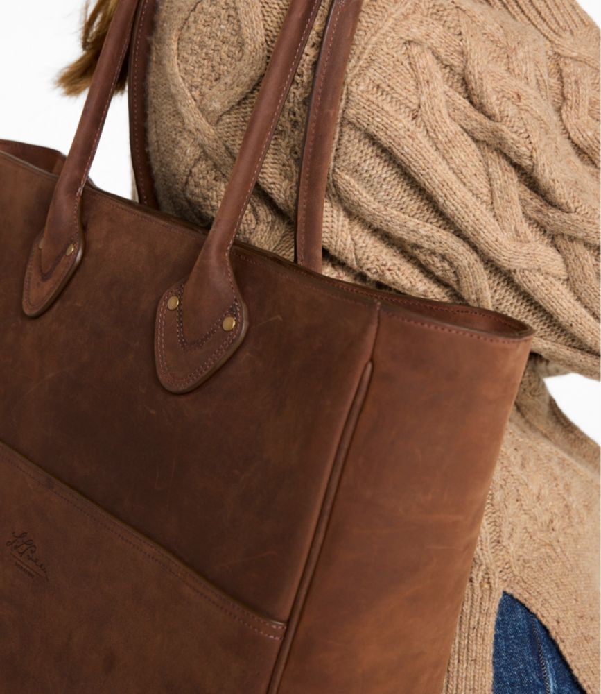Signature Double L&reg; Leather Bag, Chocolate Pebbled Leather, small image number 7