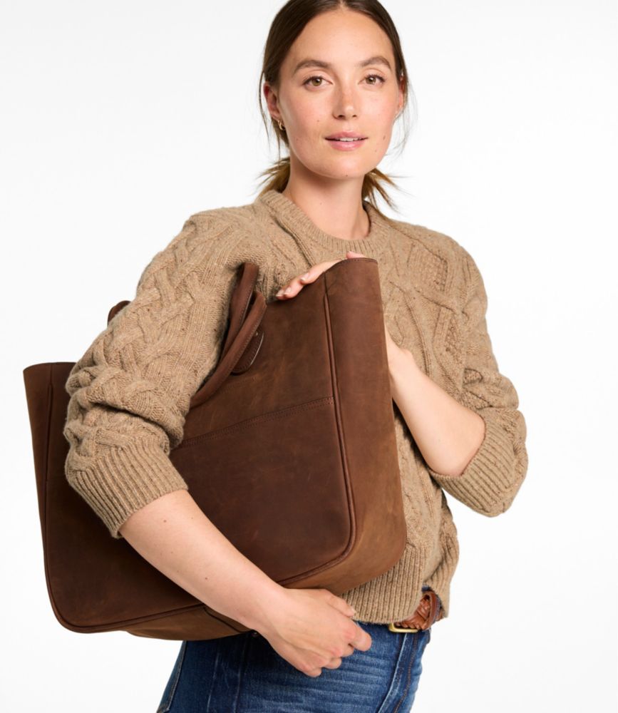 Signature Double L&reg; Leather Bag, Chocolate Pebbled Leather, small image number 8