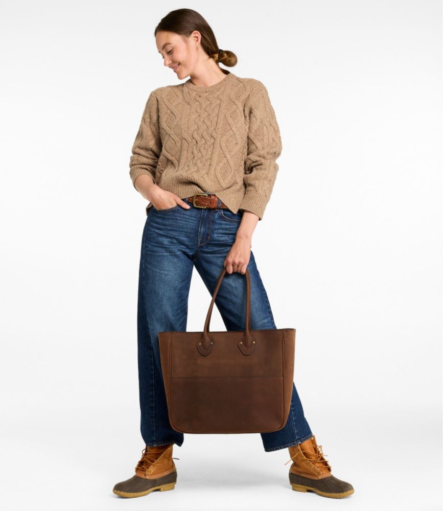 Signature Double L&reg; Leather Bag, Chocolate Pebbled Leather, small image number 9