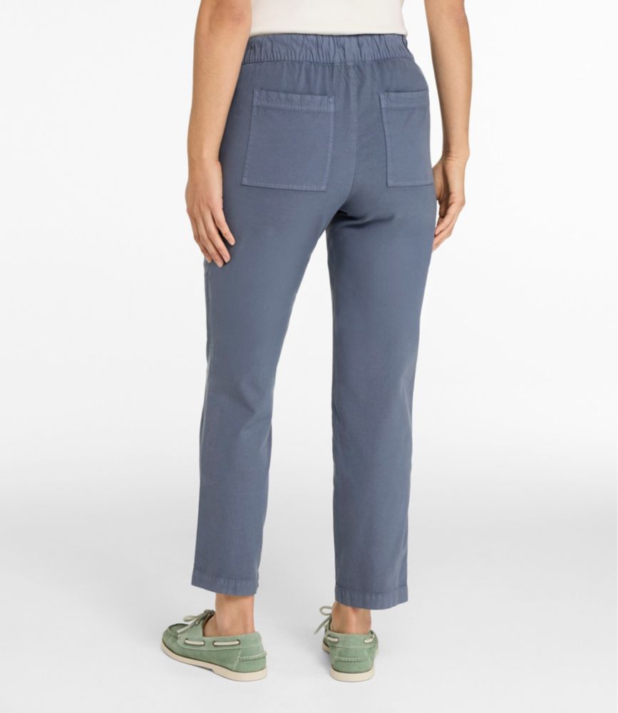 Women's Sunwashed Cotton-Blend Pull-On Pants, Mid-Rise Ankle, Dark Cocoa, small image number 3
