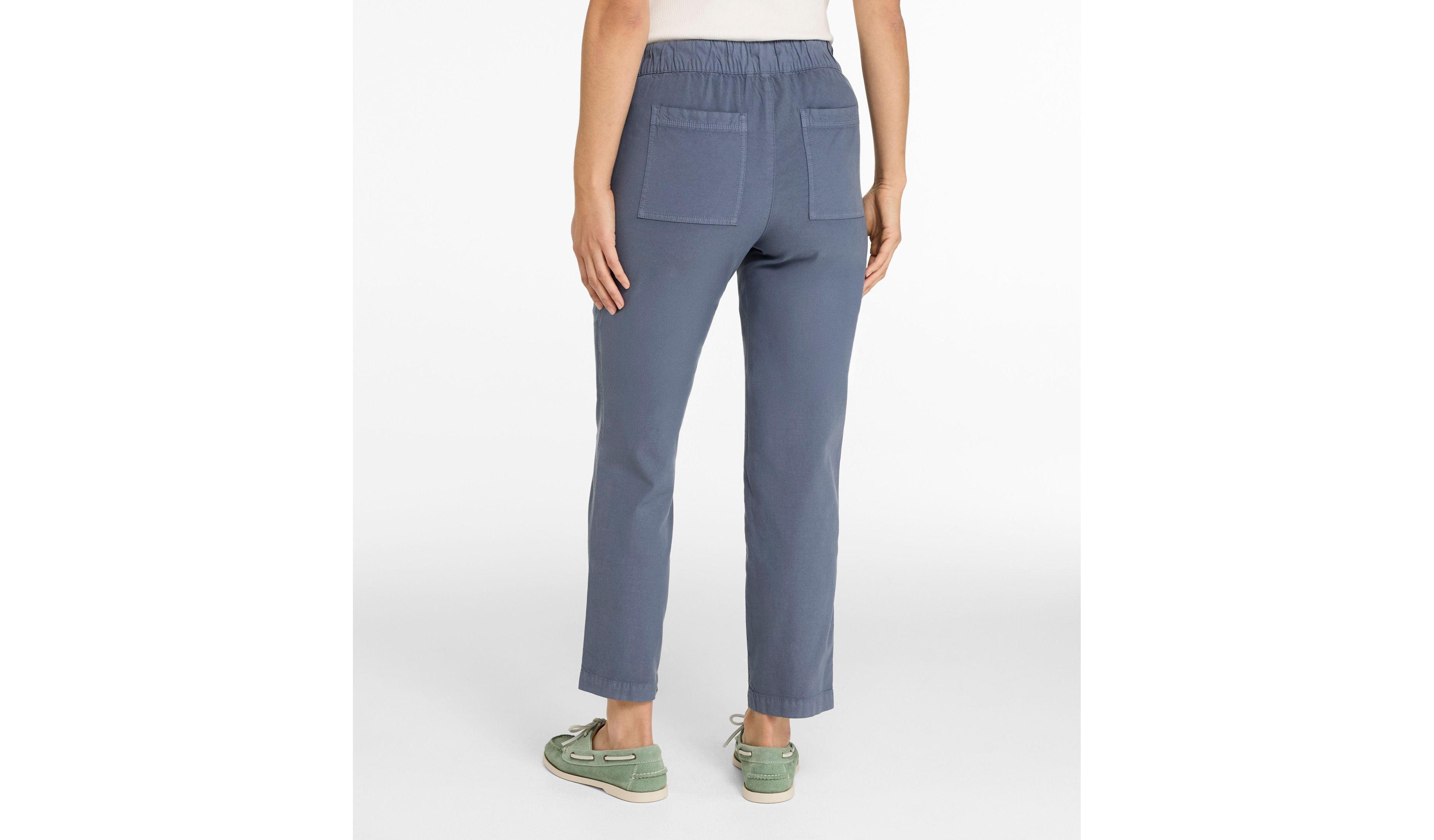 Women's Sunwashed Cotton-Blend Pull-On Pants