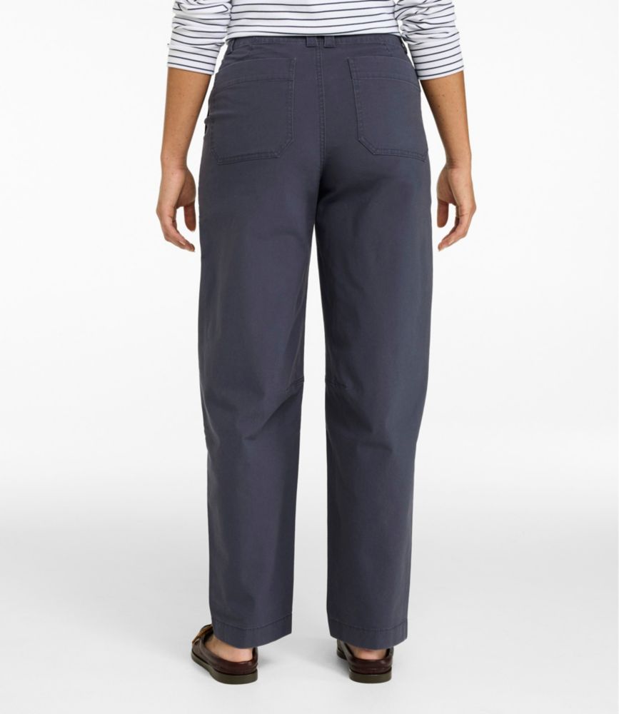 Women's 207 Vintage Cotton Canvas Pants, Mid-Rise Barrel-Leg, Carbon Navy, small image number 3