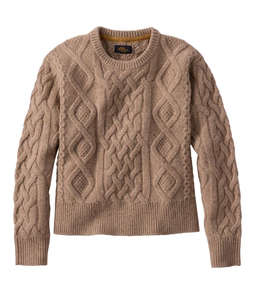 Women's Signature Wool-Blend Fisherman Sweater, Crewneck