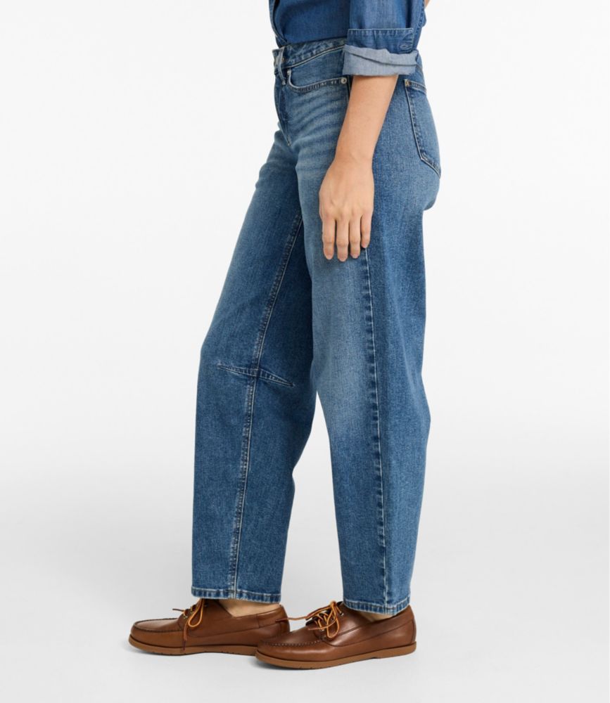 Women's 207 Vintage Jeans, Mid-Rise Barrel-Leg, Faded Indigo, small image number 4