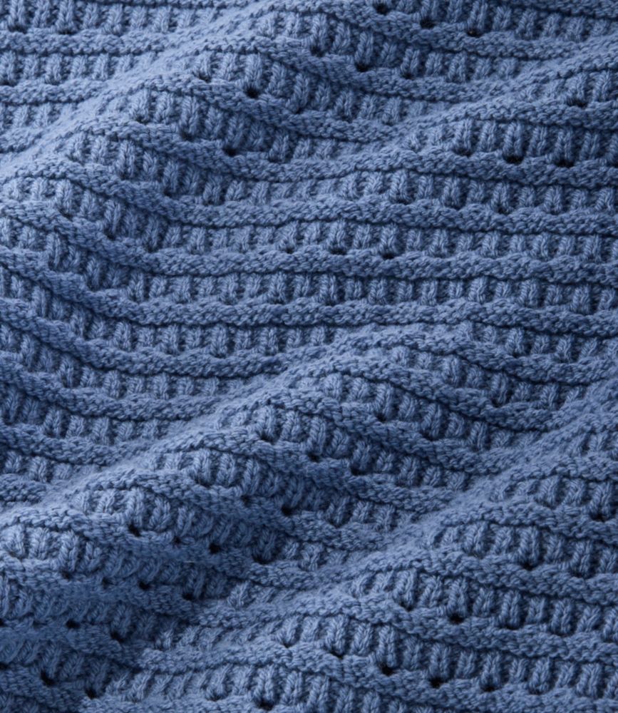 Women's Sunwashed Openwork Sweater, Crewneck, Deep Lake, small image number 4