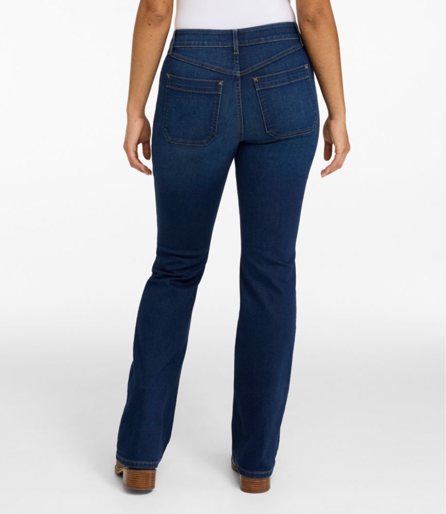Women's L.L.Bean Go-Anywhere Jeans, Mid-Rise Bootcut, Deep Mariner Wash, small image number 3