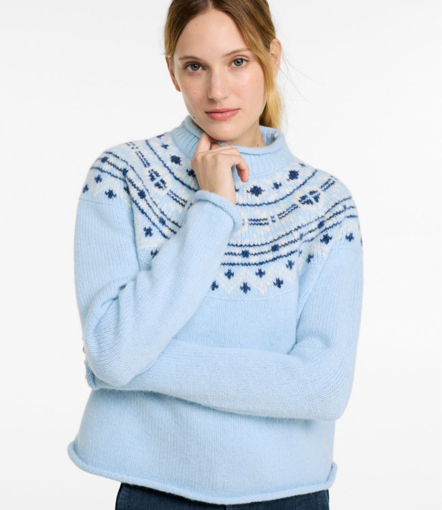 Women's Bean's Classic Ragg Wool Sweater, Rollneck Novelty