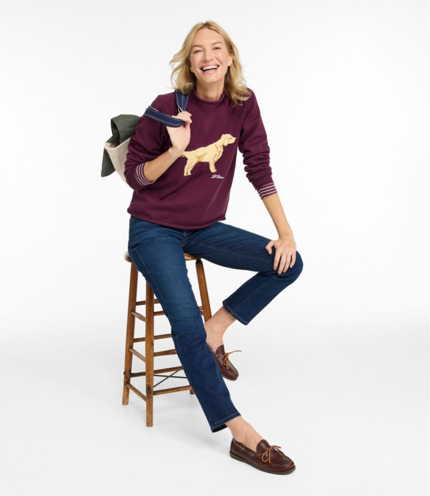 Women's The Original Double L&reg; Sweater, Novelty Rollneck, Fig Golden Dog, small image number 7