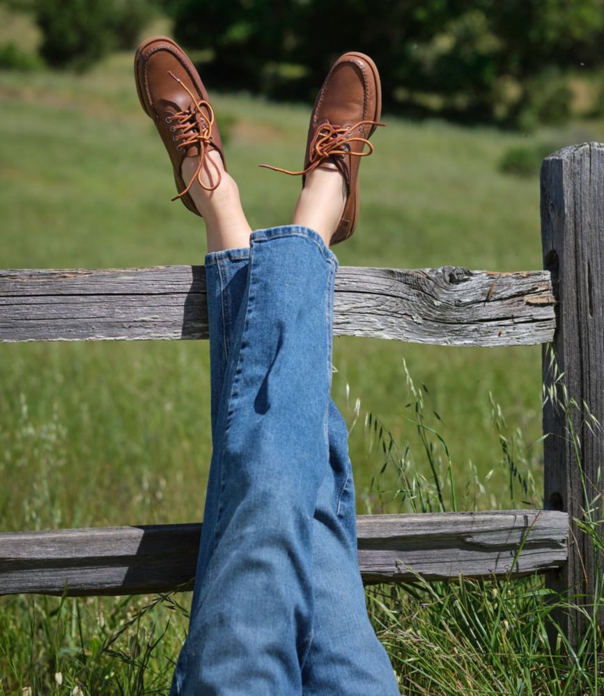 Women's Handsewn Moccasins, Blucher Moc, Oakwood, small image number 8