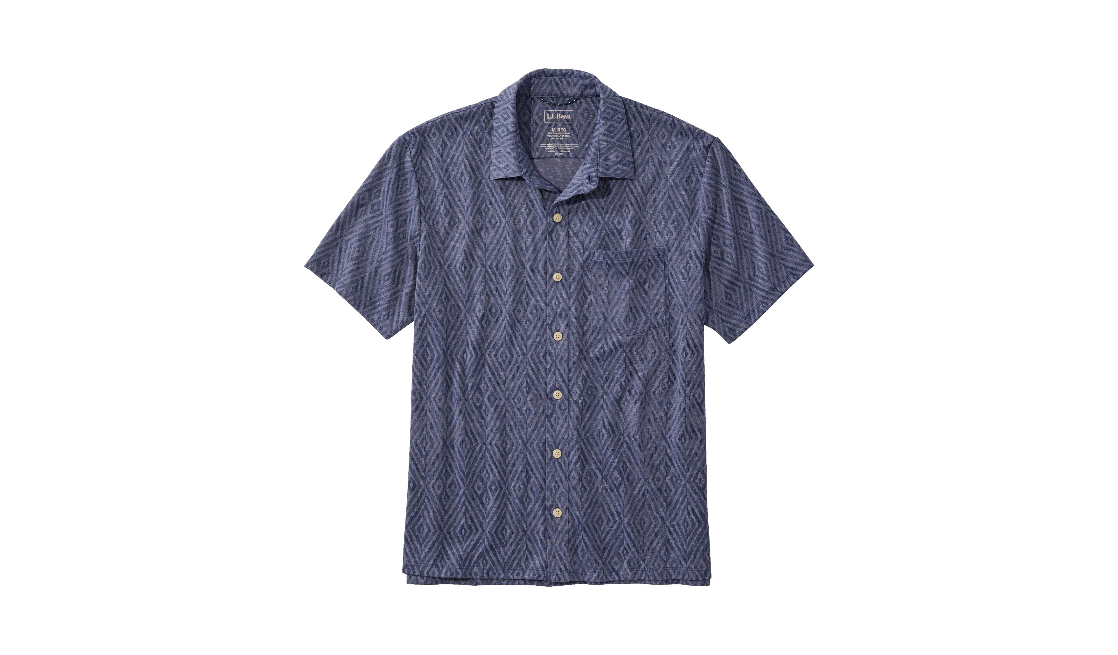 Men's Sunwashed Ultrasoft Button-Front Shirt, Short-Sleeve, Print