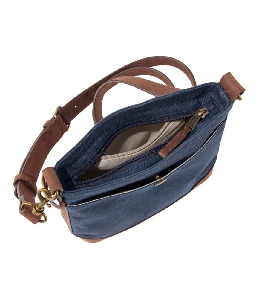 Waxed Canvas Crossbody, Small, Classic Navy, small image number 3