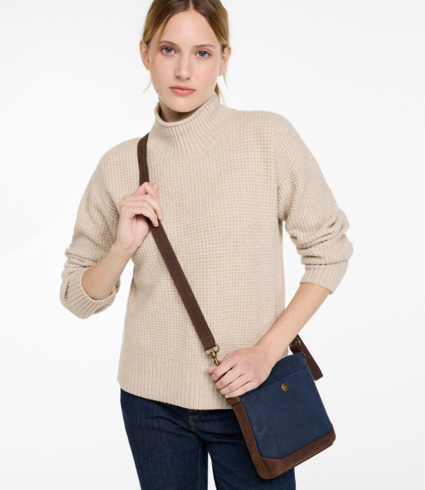 Waxed Canvas Crossbody, Small, Classic Navy, small image number 7