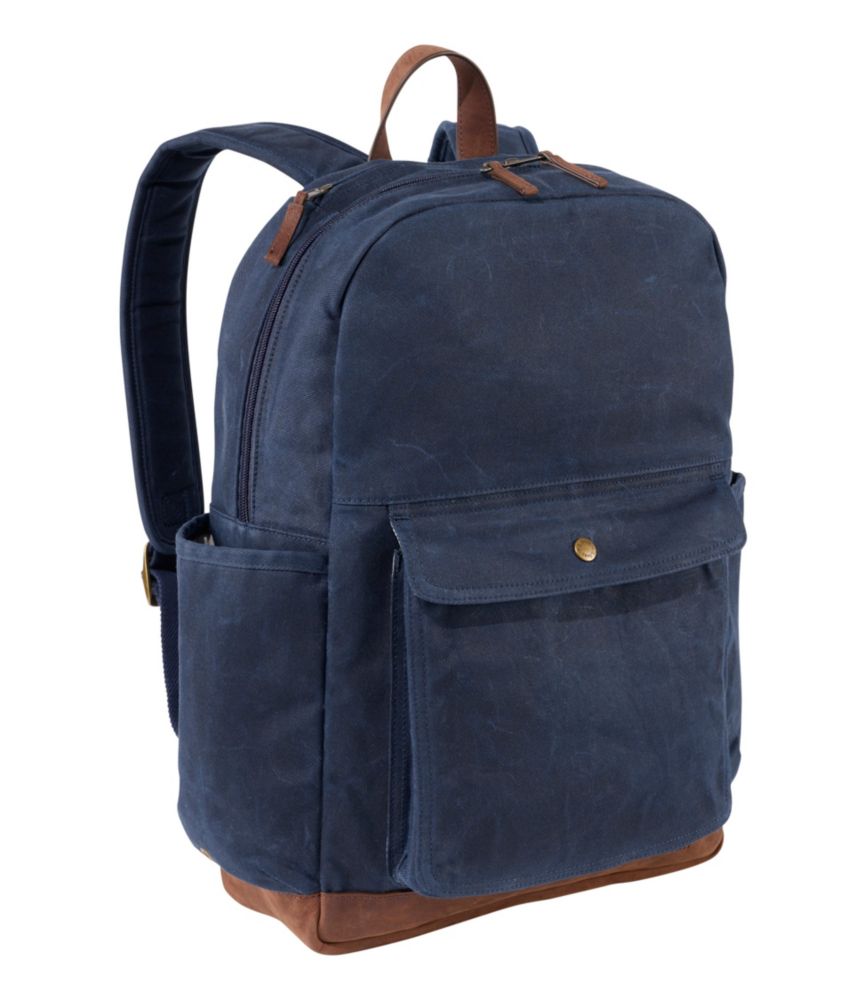 Waxed Canvas Backpack, Classic Navy, small image number 1