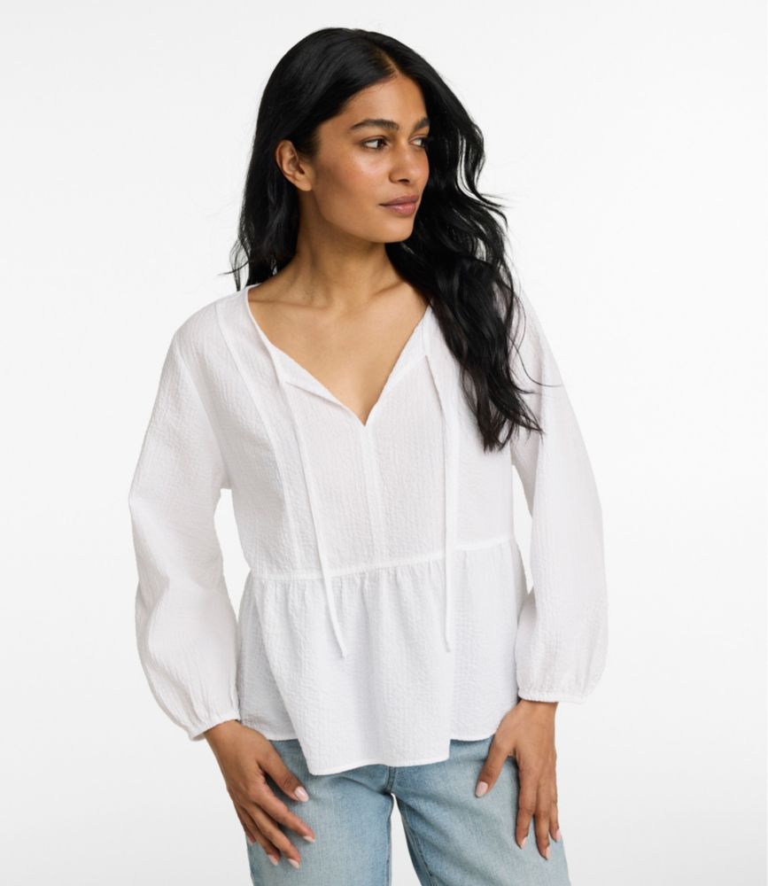 Women's Sunwashed Textured Popover Shirt, New