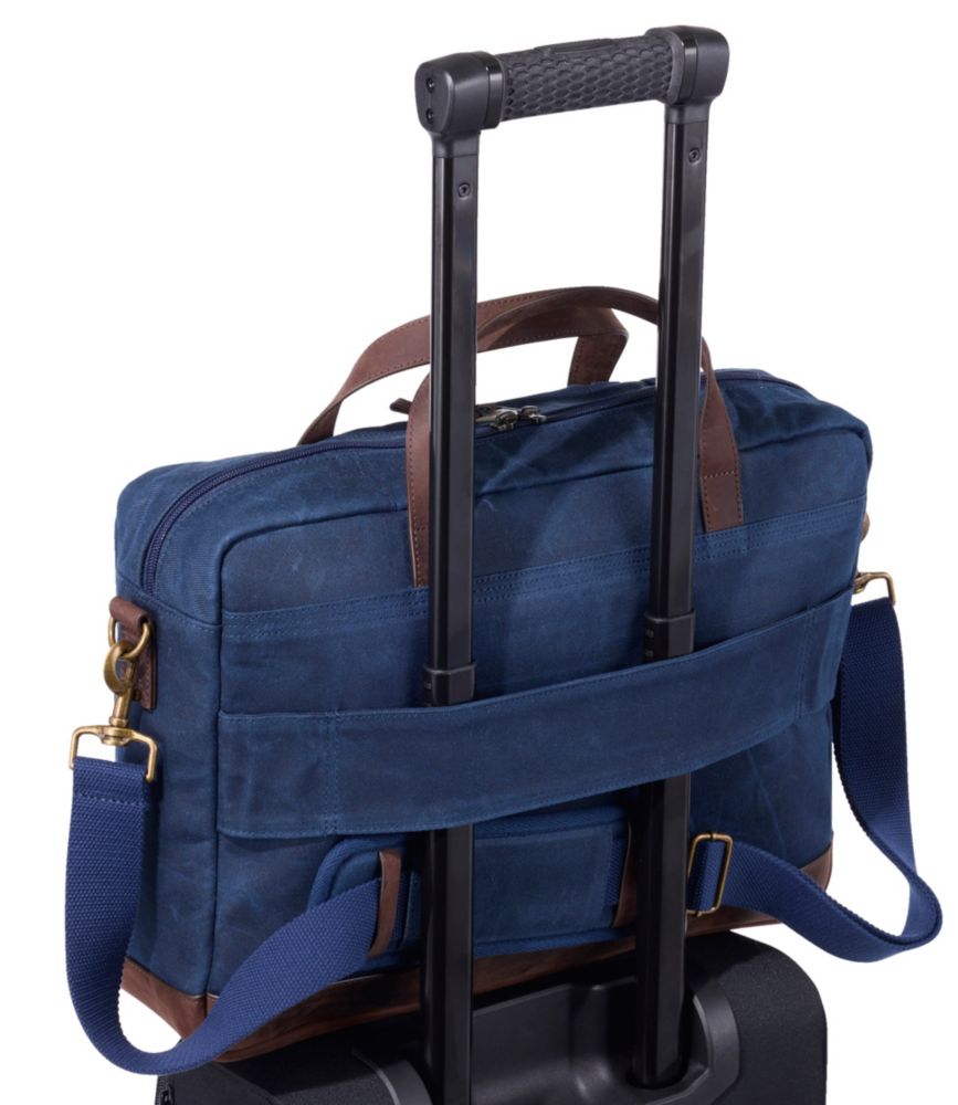 Waxed Canvas Briefcase, Classic Navy, small image number 6