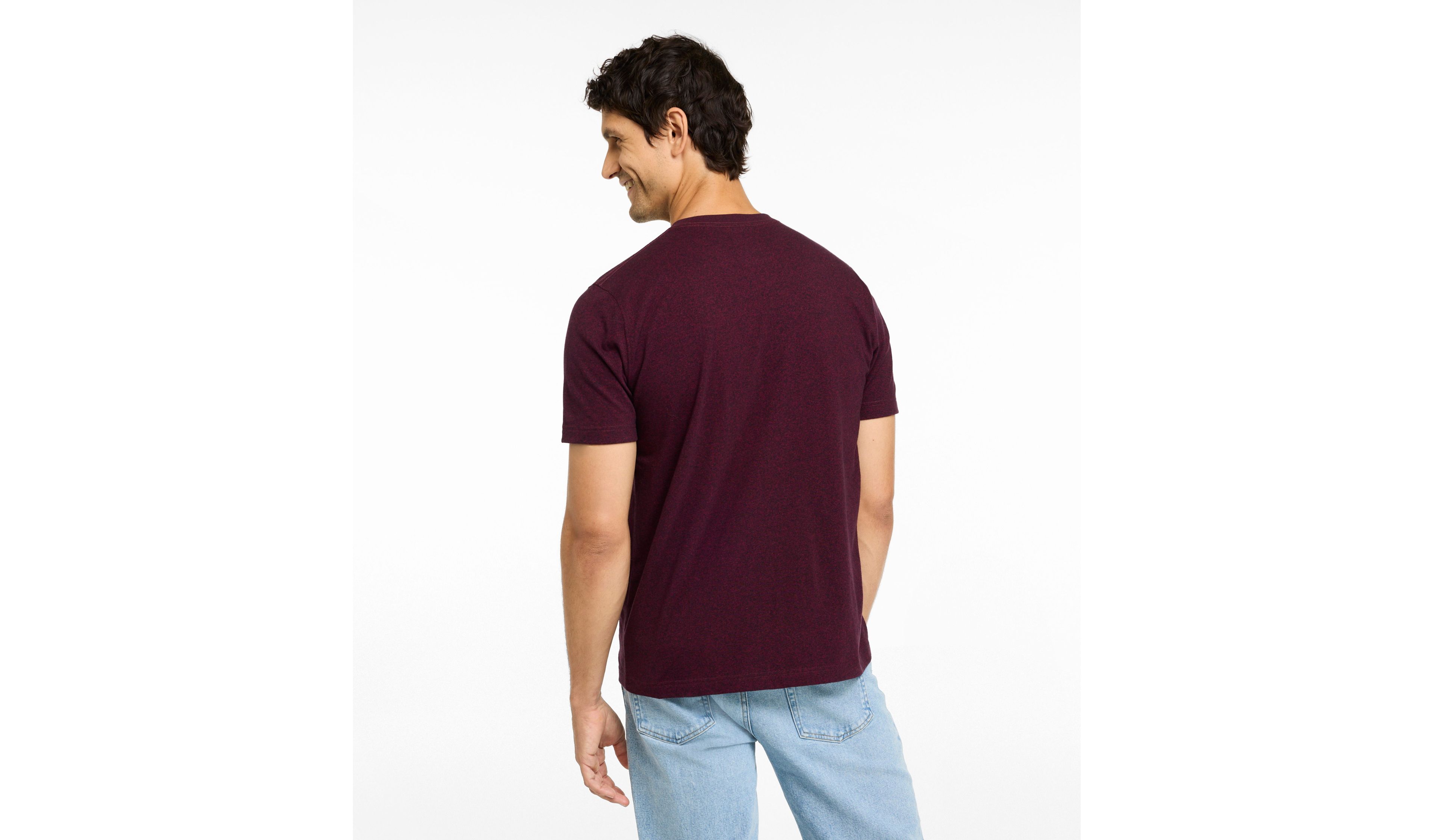 Men's Carefree Unshrinkable Tee, Slightly Fitted, Short-Sleeve