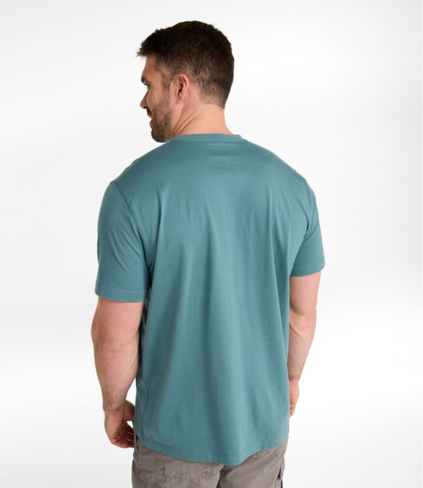 Men's Carefree Unshrinkable Tee, Slightly Fitted, Short-Sleeve, Delta Blue, small image number 5