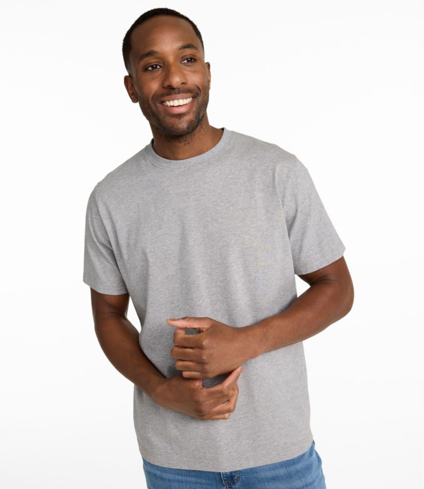 Men's Carefree Unshrinkable Tee, Slightly Fitted, Short-Sleeve