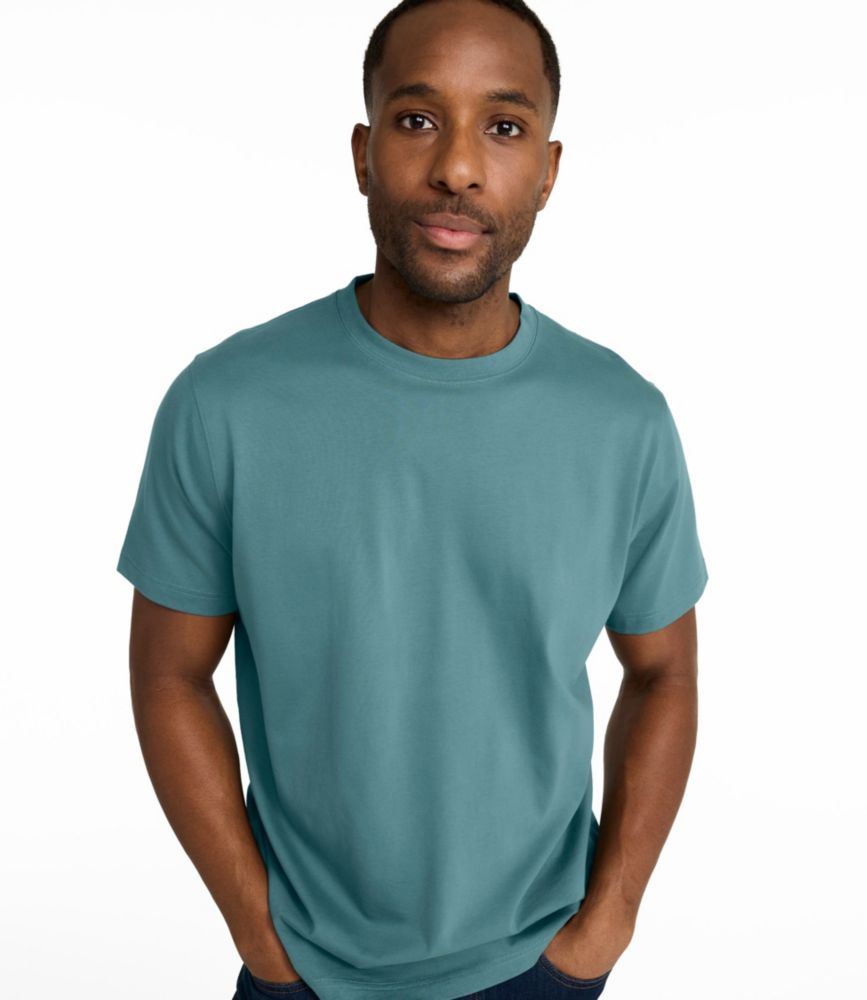 Men's Carefree Unshrinkable Tee, Slightly Fitted, Short-Sleeve