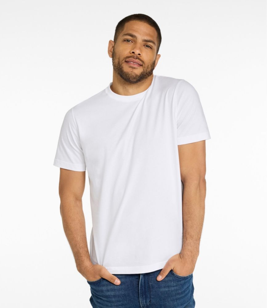 Men's Carefree Unshrinkable Tee, Slightly Fitted, Short-Sleeve