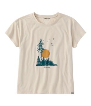 Women's Mountainside Crewneck Tee, Short-Sleeve Graphic, New