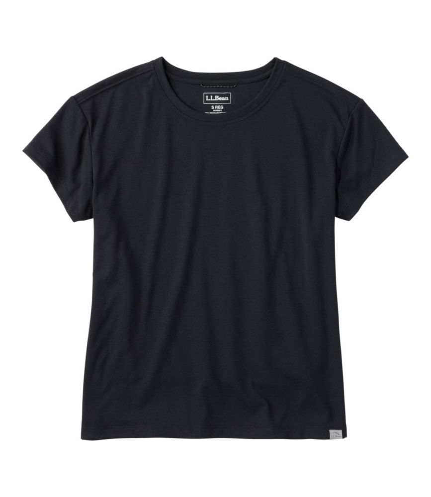 Women's Mountainside Crewneck Tee, Short-Sleeve, Midnight Black, small image number 1